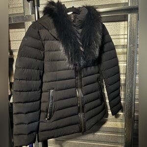 Mackage Kadalina Fur-trim Hooded Women’s Puffer Coat.